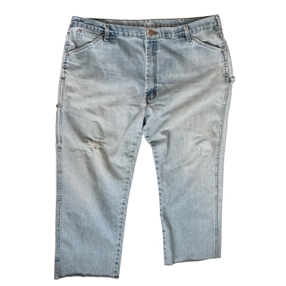 Vtg round house Men's Light Blue Jeans distressed size 42” 42 gorpcore casual - Picture 1 of 6